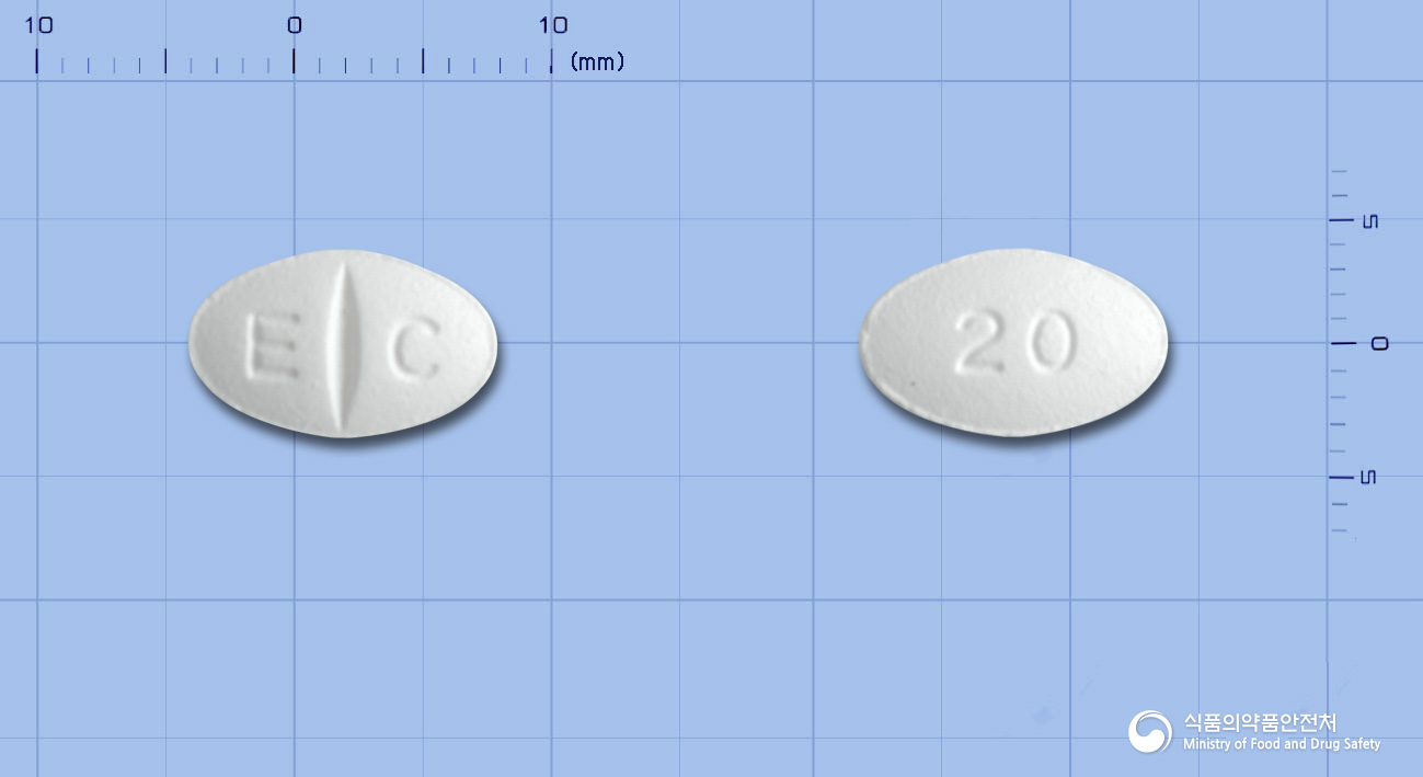 에드파정 20mg 알약 사진(식약처 낱알식별)