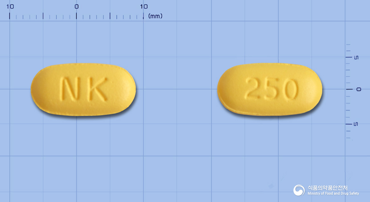 클라라정 250mg 알약 사진(식약처 낱알식별)