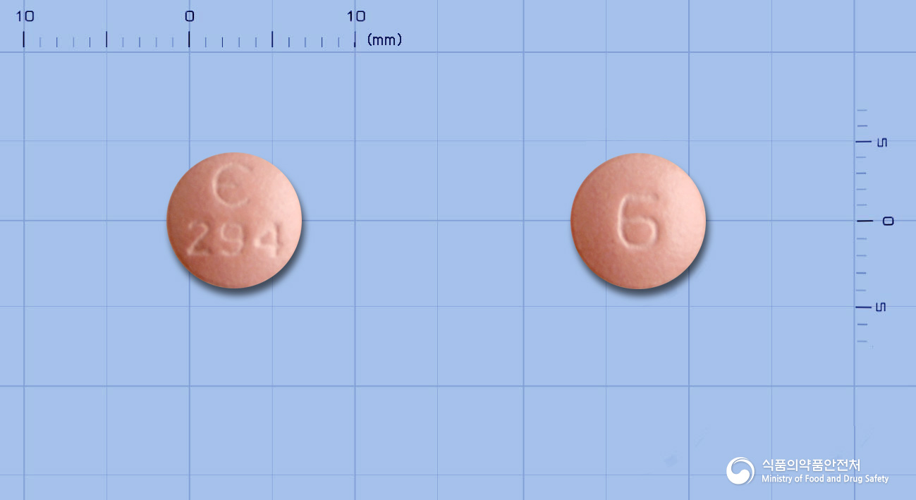 파이콤파필름코팅정 6mg 알약 사진(식약처 낱알식별)
