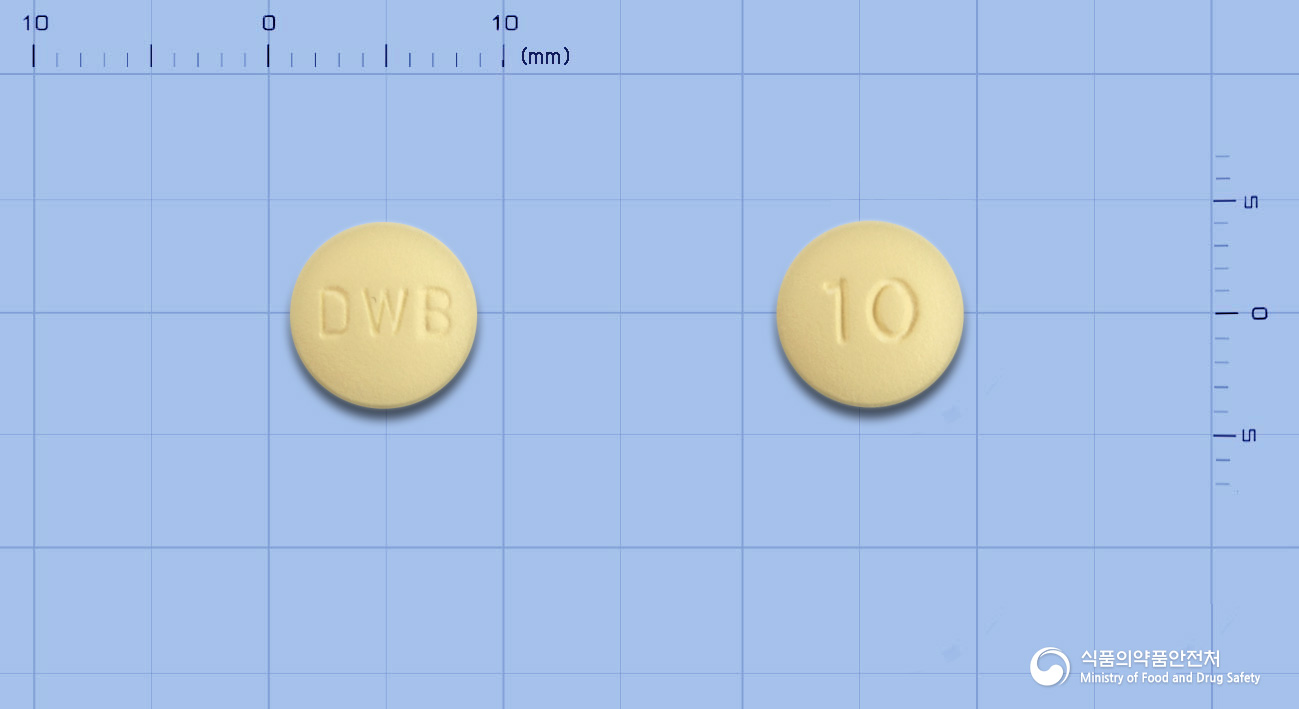 베아셉트정 10mg 알약 사진(식약처 낱알식별)
