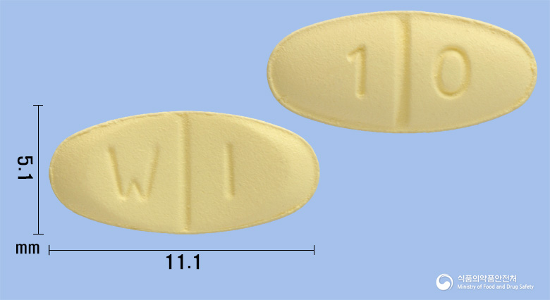 환인메만틴정 10mg 알약 사진(식약처 낱알식별)