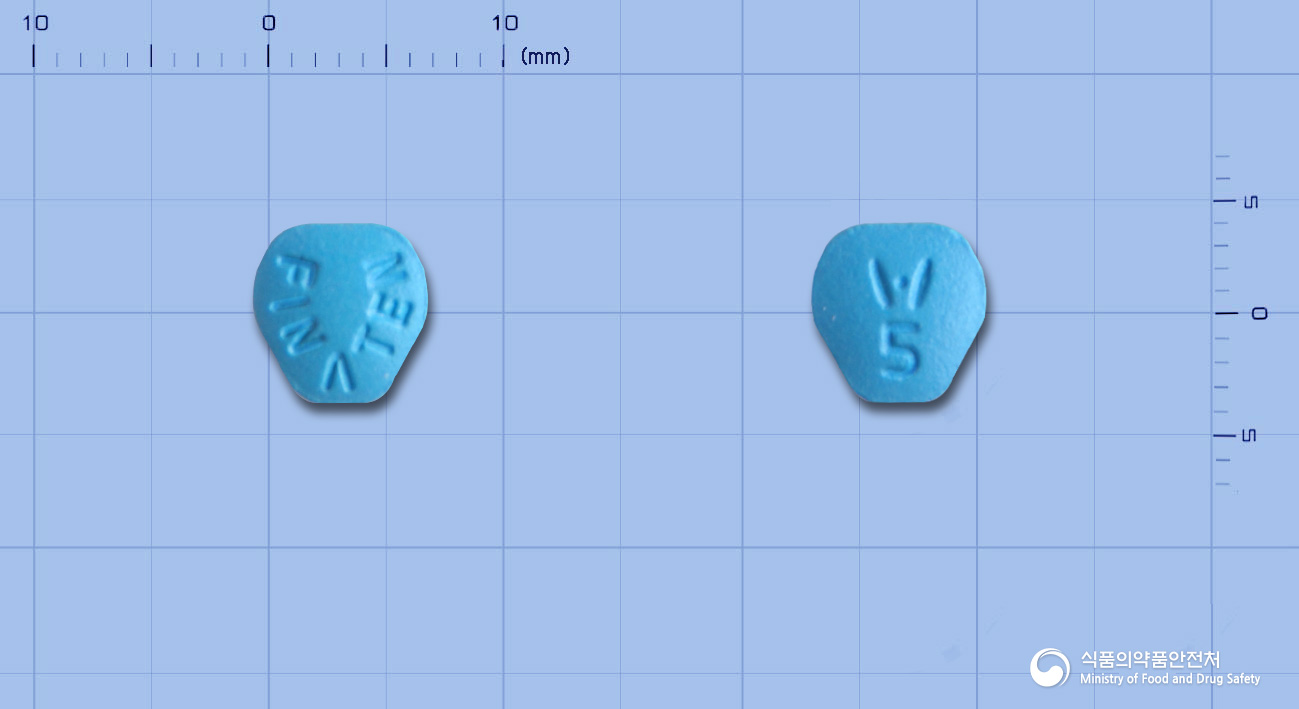 피나텐정 5mg 알약 사진(식약처 낱알식별)