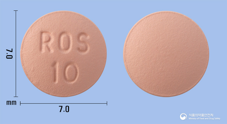 피엠에스로수바스타틴정 10mg 알약 사진(식약처 낱알식별)
