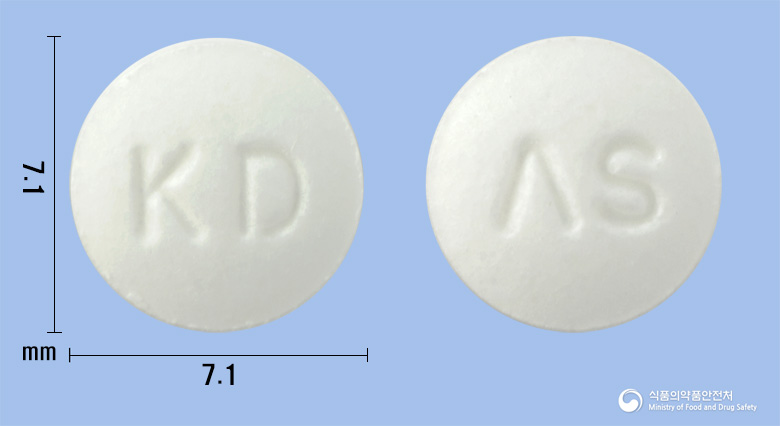 광동아스피린장용정 100mg 알약 사진(식약처 낱알식별)