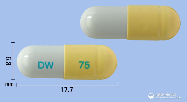 타미빅트캡슐 75mg 알약 사진(식약처 낱알식별)