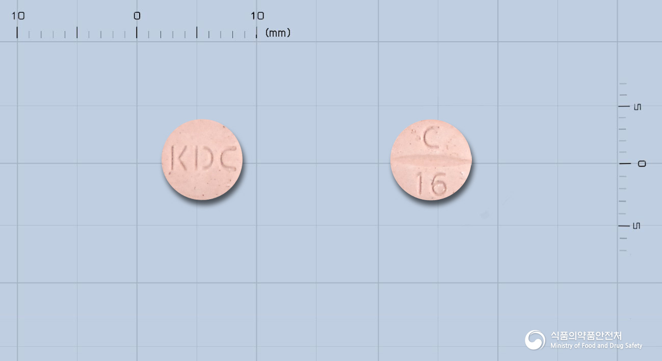 고려칸데사르탄정 16mg 알약 사진(식약처 낱알식별)