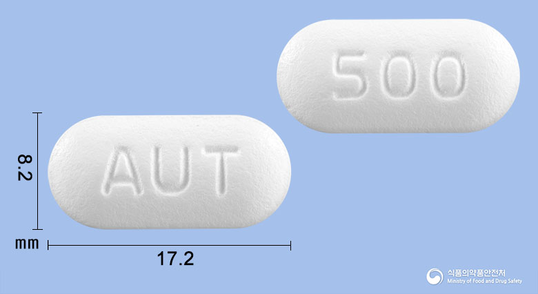 오구멘티에스정 500mg 알약 사진(식약처 낱알식별)