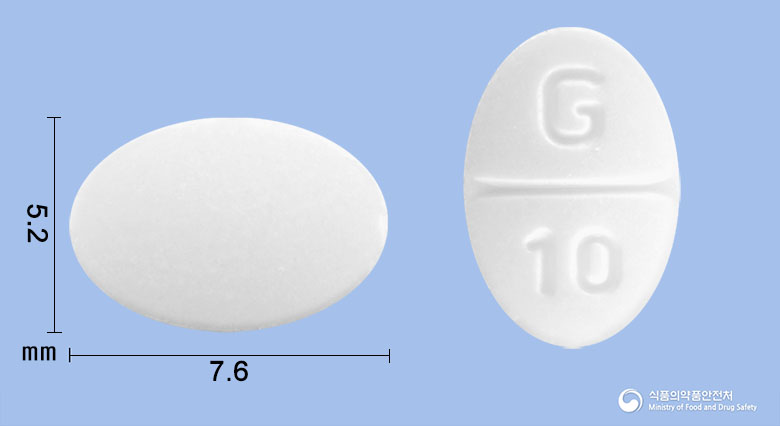 구주로라타딘정 10mg 알약 사진(식약처 낱알식별)