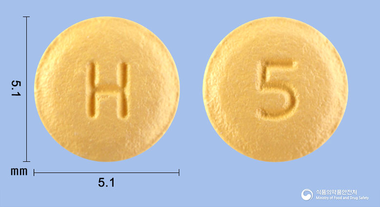 크레스바정 5mg 알약 사진(식약처 낱알식별)