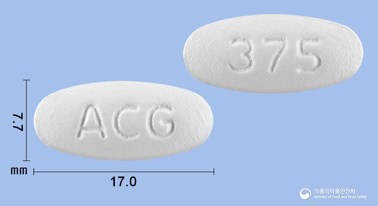 아모클젠정375mg(아목시실린-클라불란산칼륨(2:1))