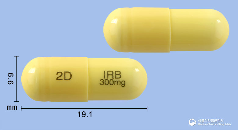 이로바캡슐 300mg 알약 사진(식약처 낱알식별)