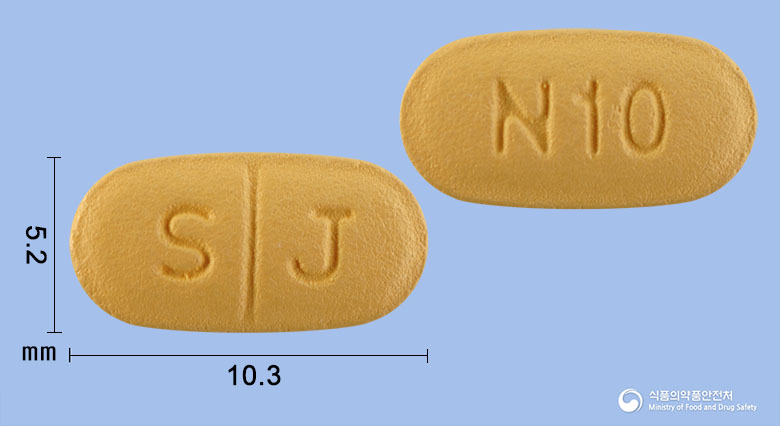 뉴스타젯알정 10/10mg 알약 사진(식약처 낱알식별)