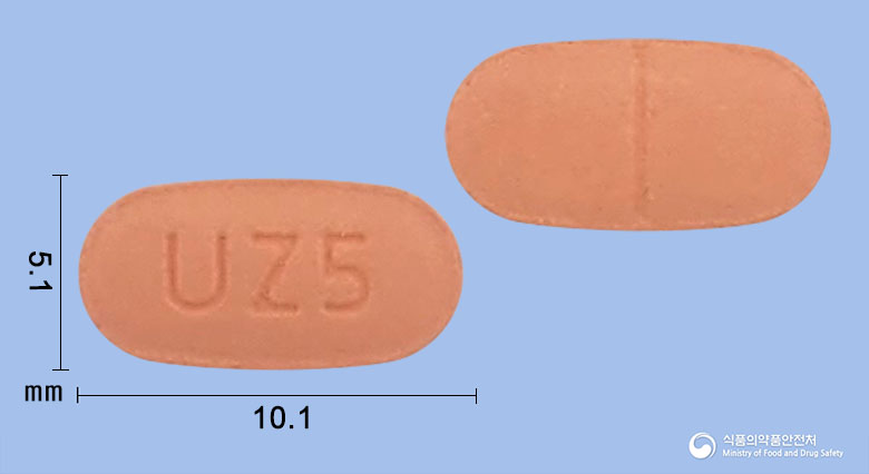 유로바젯정 10/5mg 알약 사진(식약처 낱알식별)
