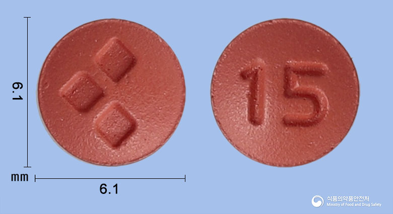 명인리바록사반정 15mg 알약 사진(식약처 낱알식별)