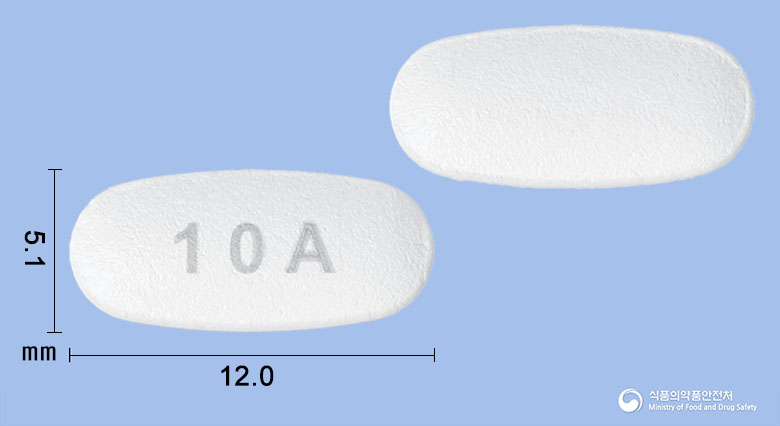 에이젯정 10/10mg 알약 사진(식약처 낱알식별)