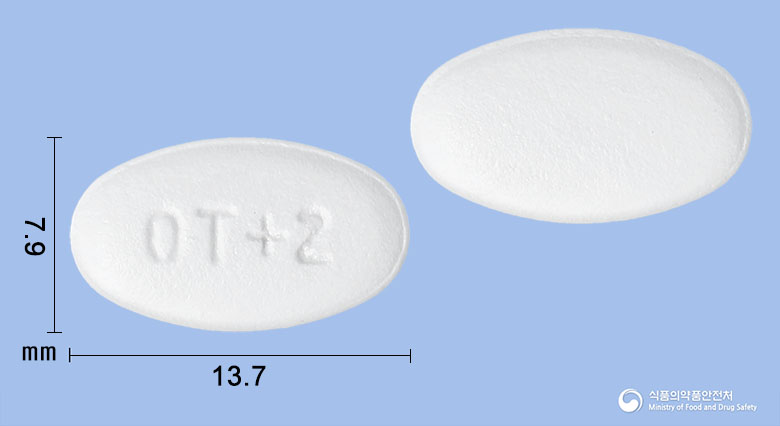 오잘탄플러스정 100/12.5mg 알약 사진(식약처 낱알식별)
