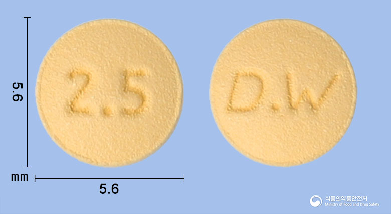 대웅로수바스타틴정 2.5mg 알약 사진(식약처 낱알식별)
