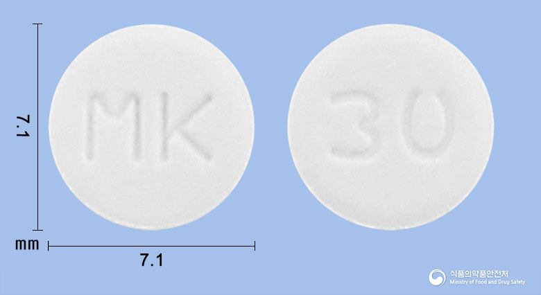 피오글리타정 30mg 알약 사진(식약처 낱알식별)