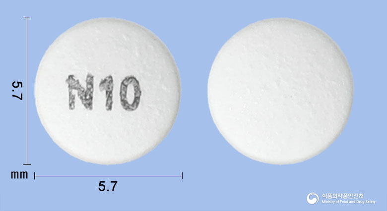 니세골린정 10mg 알약 사진(식약처 낱알식별)