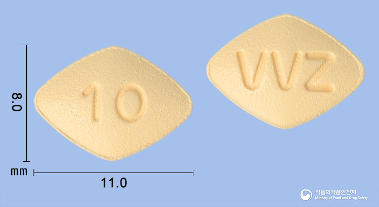 다파로진정 10mg 알약 사진(식약처 낱알식별)