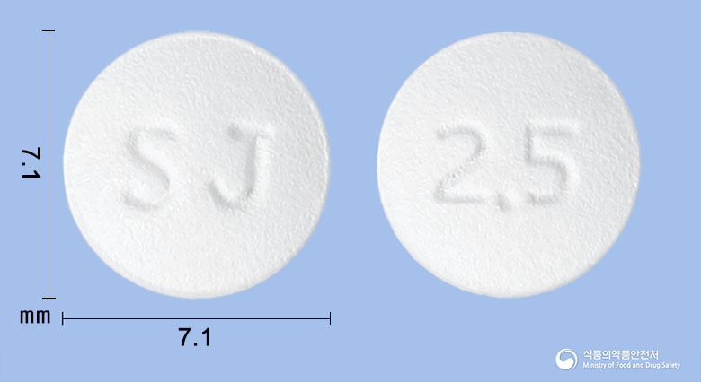 뉴스타틴알정 2.5mg 알약 사진(식약처 낱알식별)