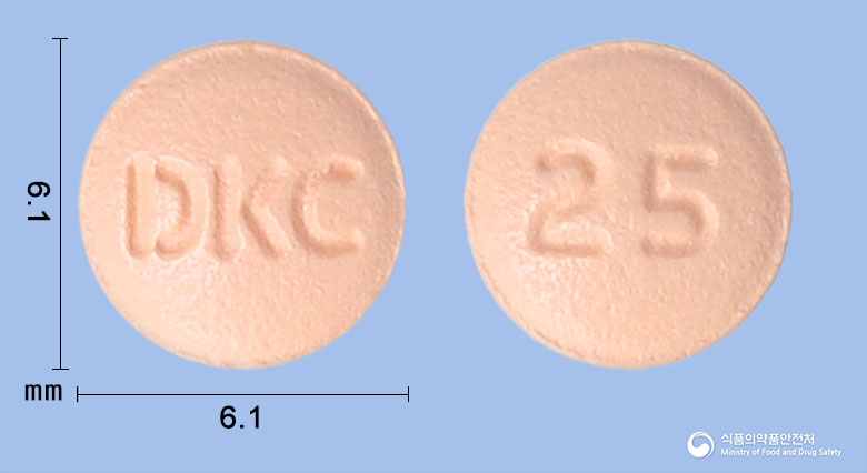 글리시타정 25mg 알약 사진(식약처 낱알식별)