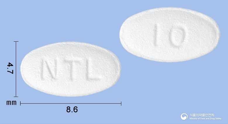 뉴토르정 10mg 알약 사진(식약처 낱알식별)