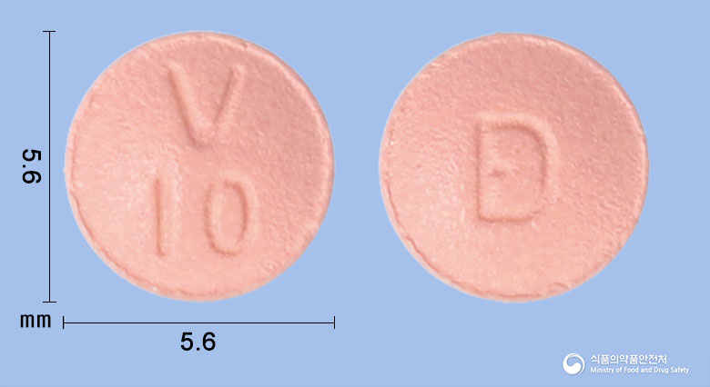 바렐토정 10mg 알약 사진(식약처 낱알식별)