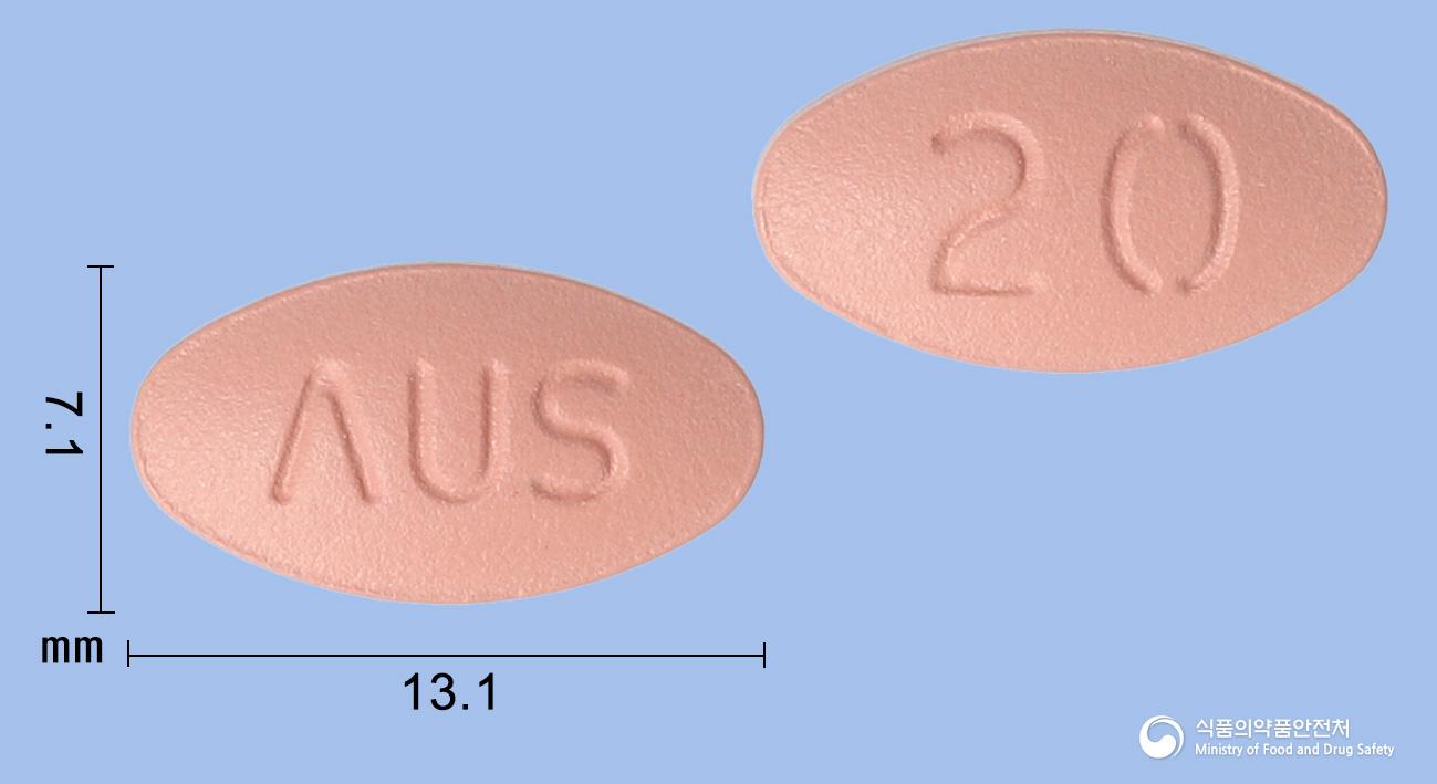마빅스정 20mg 알약 사진(식약처 낱알식별)