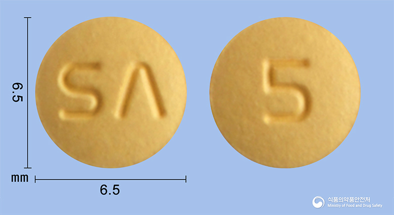 크레로슈정 5mg 알약 사진(식약처 낱알식별)